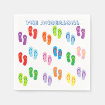 "Flip Flops" Personalisiertes Papier Napkins