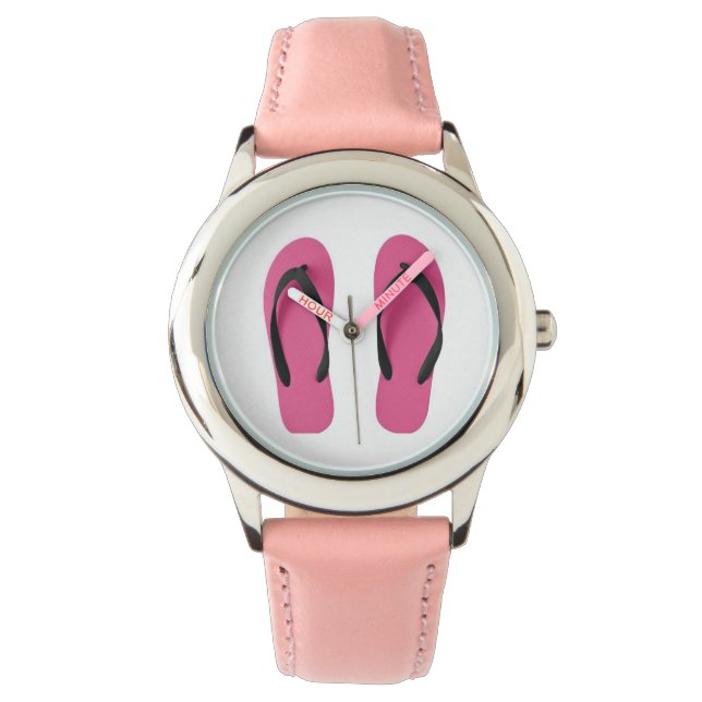 Flip Flops Pink Armbanduhr (Vorderseite)