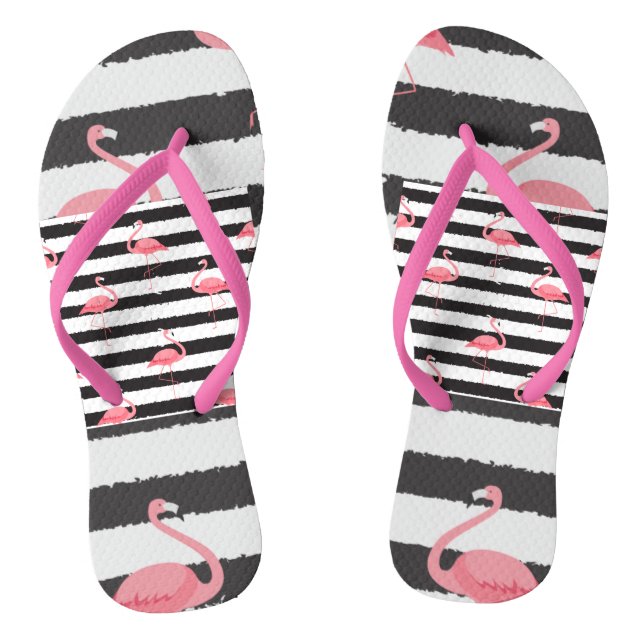 Flip Flops, rosa Flamingo Flops (Fußbett)