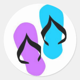 Flip Flops Runder Aufkleber