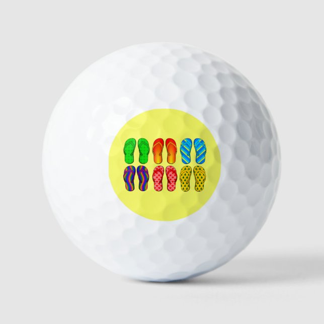 Flip Flops-Schlüsselanhänger Golfball (Vorderseite)