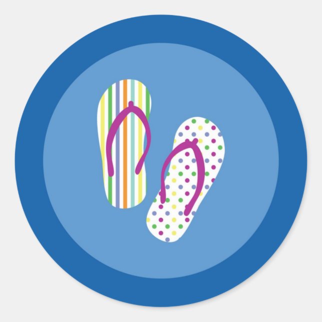 Flip Flops Siegel Sticker (Vorderseite)
