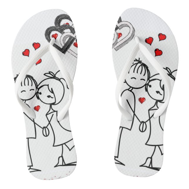 Flip Flops Valentinstag (Fußbett)
