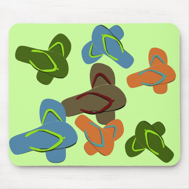 Flip Flops Vector Art Mousepad (Vorne)