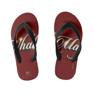 Flip Flops Whale Magic Burgundy