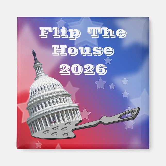 Flip The House Vote Blue 2026 Magnet (Vorne)