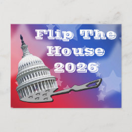 Flip The House Vote Blue 2026 Postkarte
