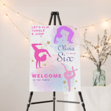 Flip tumble & jump Gymnastics Birthday Party