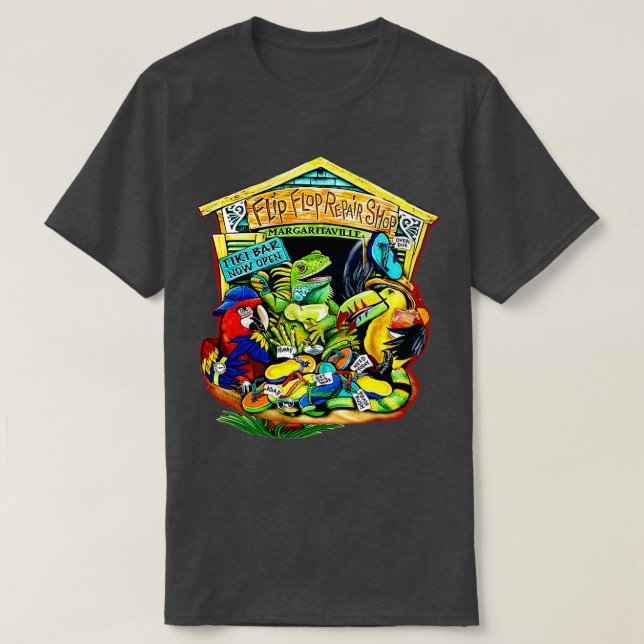 FlipFlop-Reparaturshop T-Shirt (Design vorne)
