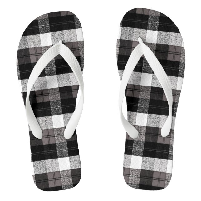 Flipflop Sandals XMAS Buffalo Kariert Schwarz-weiß (Fußbett)