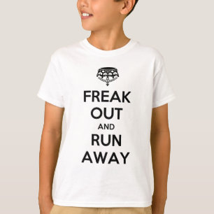Flippen Sie heraus Lauf weg behalten Ruhe T-Shirt