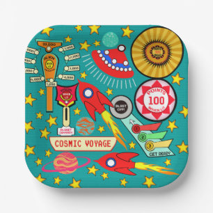 Flipper-Grafik-Pappteller Pappteller