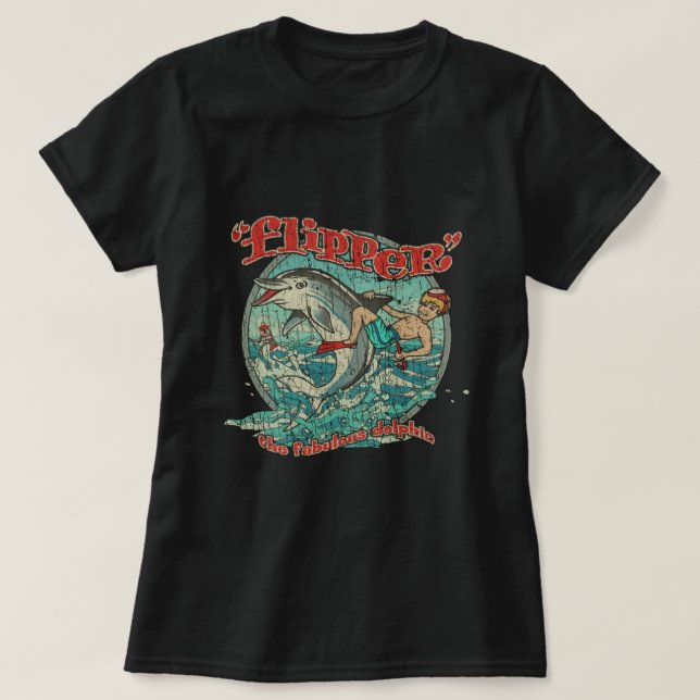 Flipper Le Fabuleux Dolphin 1964 T-shirt (Design devant)