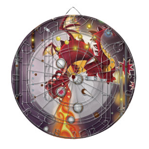 Flipperautomat Drache Dartscheibe