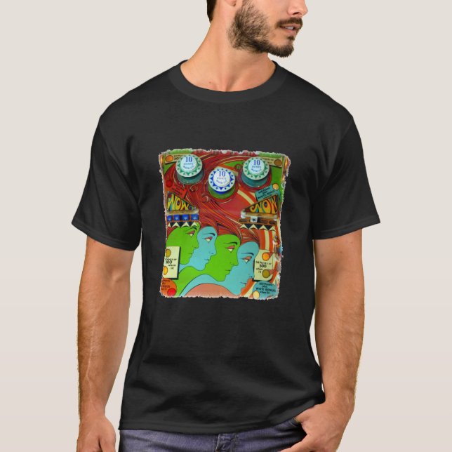Flipperautomat-Zauberer II T-Shirt (Vorderseite)