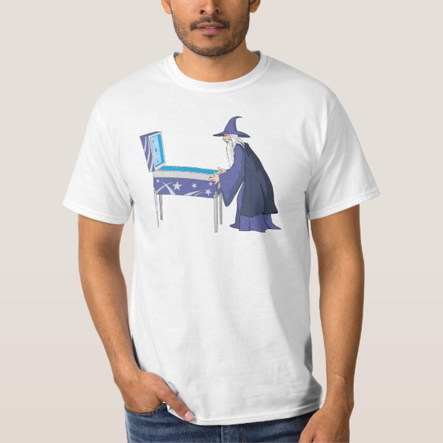 Flipperautomat-Zauberer T-Shirt (Vorderseite)
