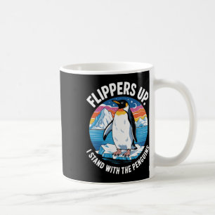 Flippern stehen mit dem Pinguin-Befreiungstag auf Kaffeetasse