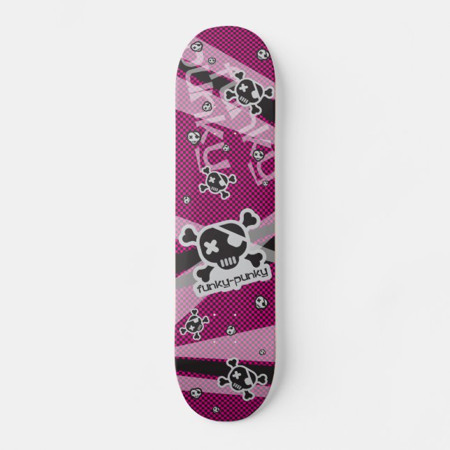 Flippig-Punky-schwarzes Skateboard (Vorderseite)