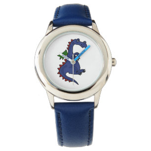 Flippige blaue Drache-Armbanduhr Armbanduhr