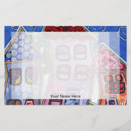 Flippige bunte Häuser Briefpapier