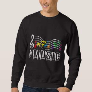 Flippige bunte Musikdreifacher Clef-musikalische Sweatshirt