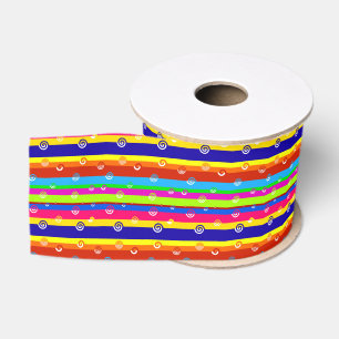 Flippige bunte Streifen Ripsband