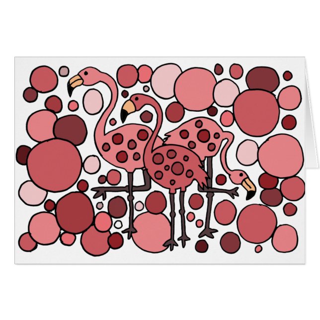 Flippige Flamingo-Kunst (Vorderseite (Horizontal))