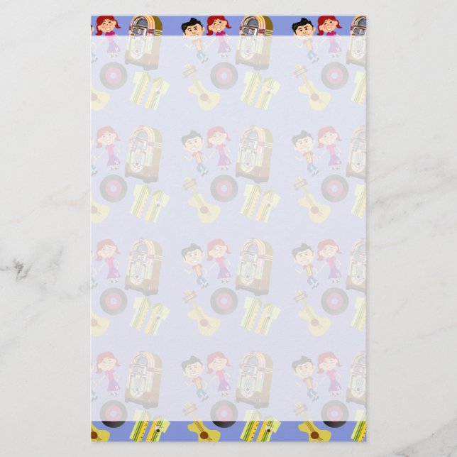 flippige Fünfzigerjahre Briefpapier (Vorderseite)