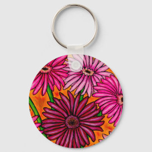 Flippige Geber Gänseblümchen-Blumenschlüsselket Schlüsselanhänger
