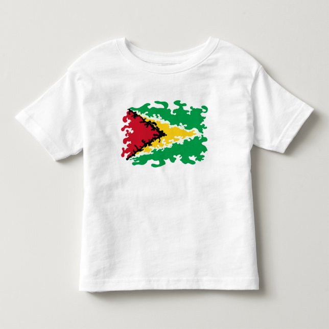 Flippige Guyana-Flaggen-Gewohnheit Kleinkind T-shirt (Vorderseite)