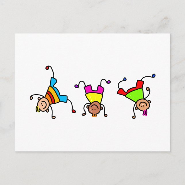 Flippige Kinder Postkarte (Vorderseite)