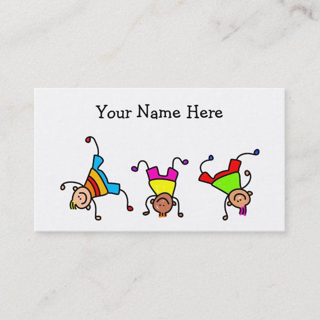 Flippige Kinder Visitenkarte (Vorderseite)