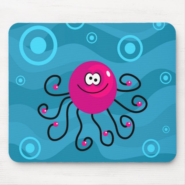Flippige Krake Mousepad (Vorne)