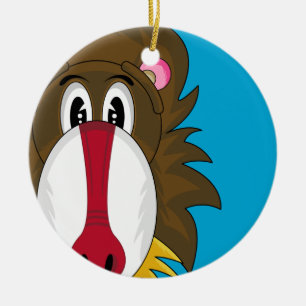 Flippige Pavian-Verzierung Keramik Ornament