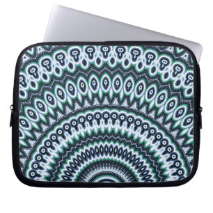 Flippige Pfau-Mandalamuster-Laptophülse Laptopschutzhülle