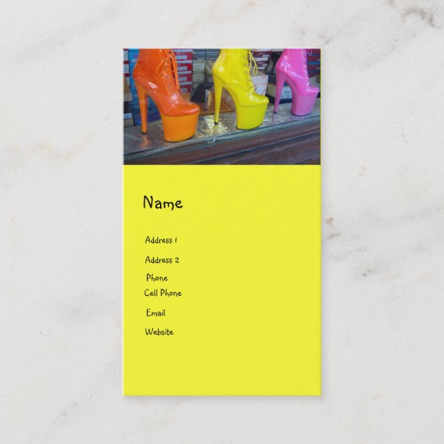 Flippige Schuhe Visitenkarte (Vorderseite)