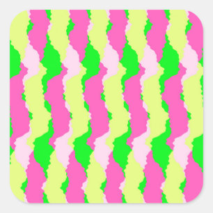 Flippige Streifen 2011 Quadratischer Aufkleber