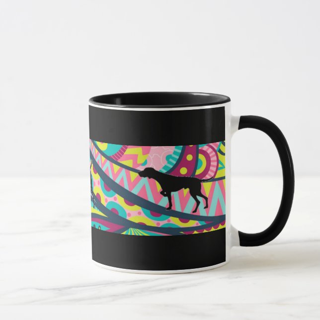 Flippige Vizsla Kaffee-Zeit Tasse (Rechts)