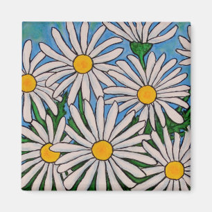 Flippiger Blumengänseblümchen-Magnet Magnet