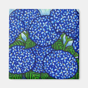 Flippiger Blumenhydrangea-Magnet Magnet