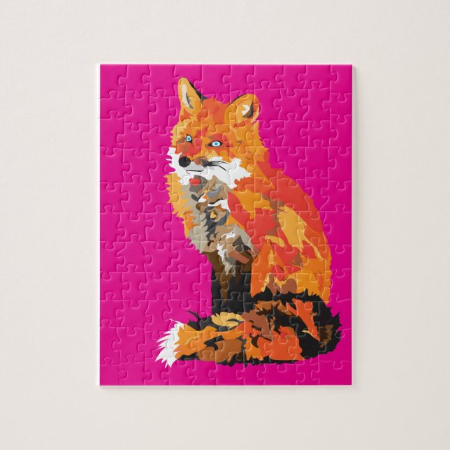 Flippiger Fox im Rosa (Vertikal)