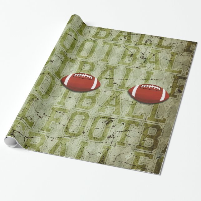 Flippiger grüner Schmutz-Fußball Geschenkpapier (Ungerollt)