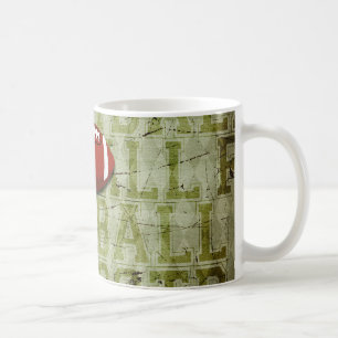 Flippiger grüner Schmutz-Fußball Kaffeetasse