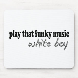 Flippiger Musik-Weiß-Junge Mousepad