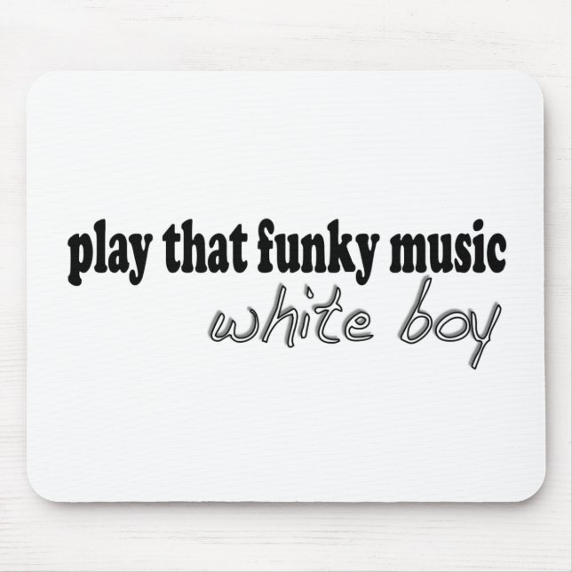 Flippiger Musik-Weiß-Junge Mousepad (Vorne)