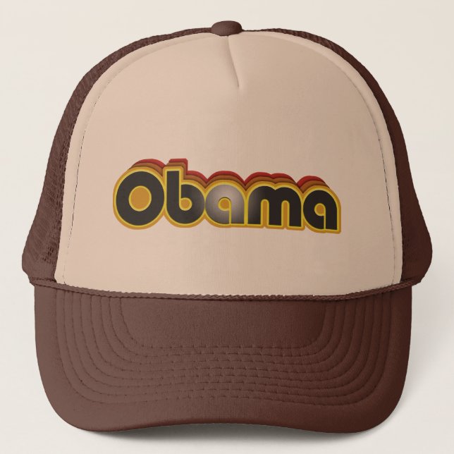Flippiger Obama-Fernlastfahrer-Hut Truckerkappe (Vorderseite)
