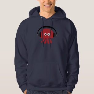 Flippiger Rot DJ-Quallen-Marine-Kapuzenpulli Hoodie