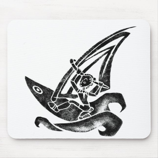 Flippiger Windsurfer Mousepad (Vorne)