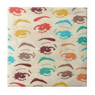 Flippiges Augen-Grafikdesign Fliese
