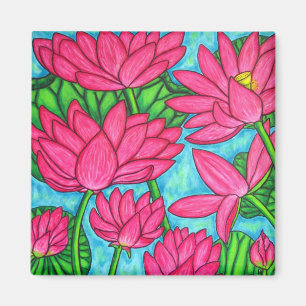 Flippiges Blumen - Lotus-Magnet Magnet